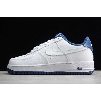 Nike Air Force 1 '07 Lv8 Low Beyaz / Kraliyet Mavisi Kaykay Ayakkabı Türkiye - QGLGXF2R